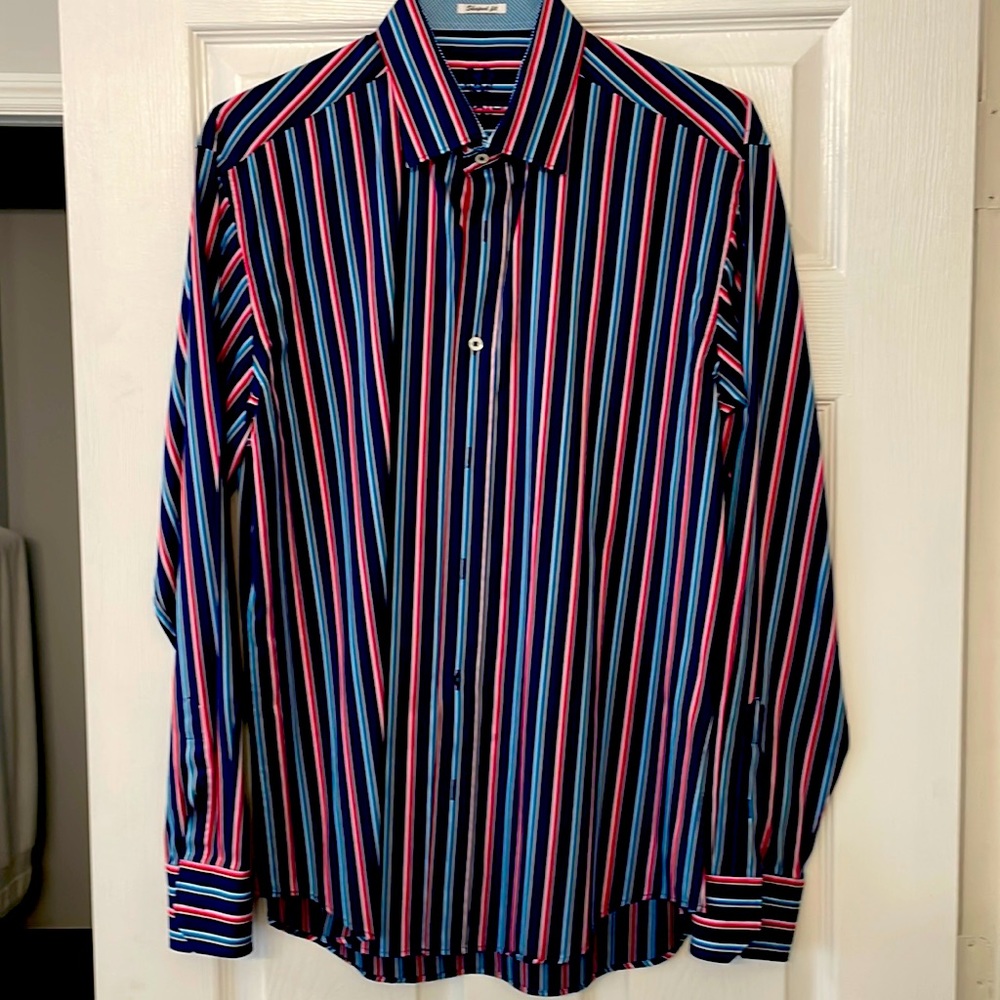BUGATCHI Mens Shirt - Shaped Fit - LG.